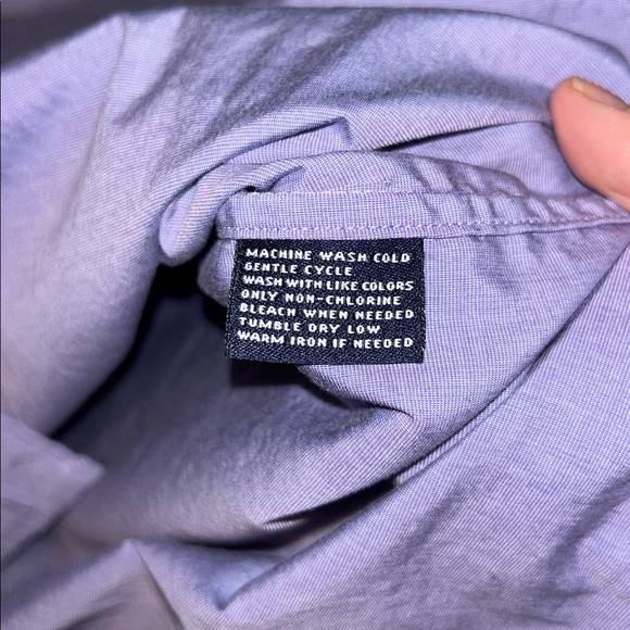 American Living Lavender Shirt with White Collar - Picture 3 of 6